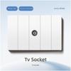 Type 118 3-Pin Plug British Standard PC USB Wall Socket with Touch Panel Durable Power Switch Socket