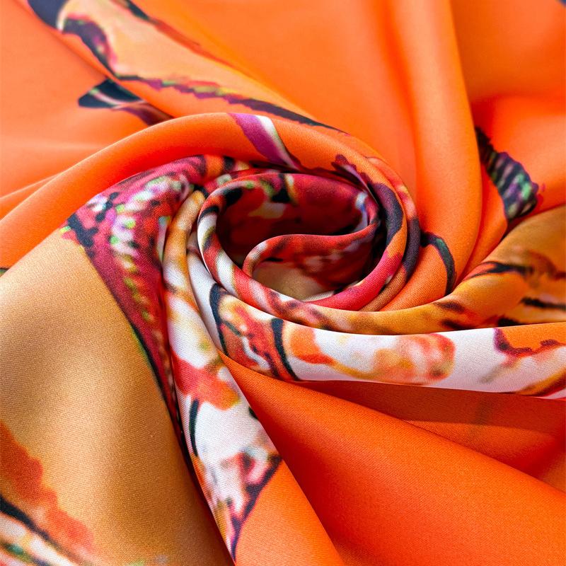 Luxury Horse Print Silk Square Scarf Women Soft Satin Kerchief Hairband Neckerchief Head Hijab Lady Headband Foulard Bag Ribbon