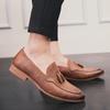 British Romantic Sue Retro Business Braid Small Leather Shoes Male Korean Casual Pointed Happy Shoes Fashi Men Tide