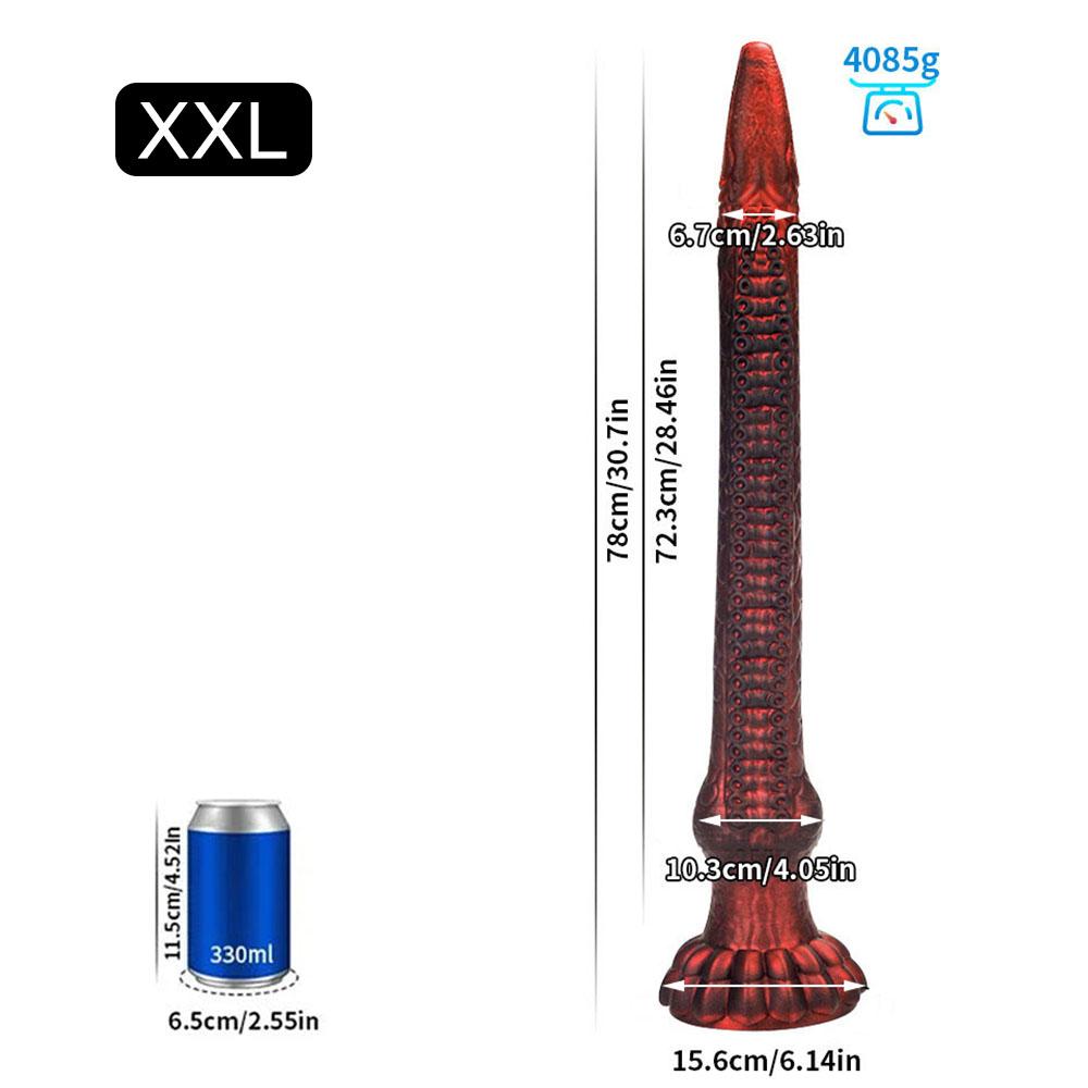 Super Huge Luminous Long Butt Plug Silicone Dildo Octopus Tentacles Anal Plug Dildo, Prostate Massage, BDSM Dilatador, 33"