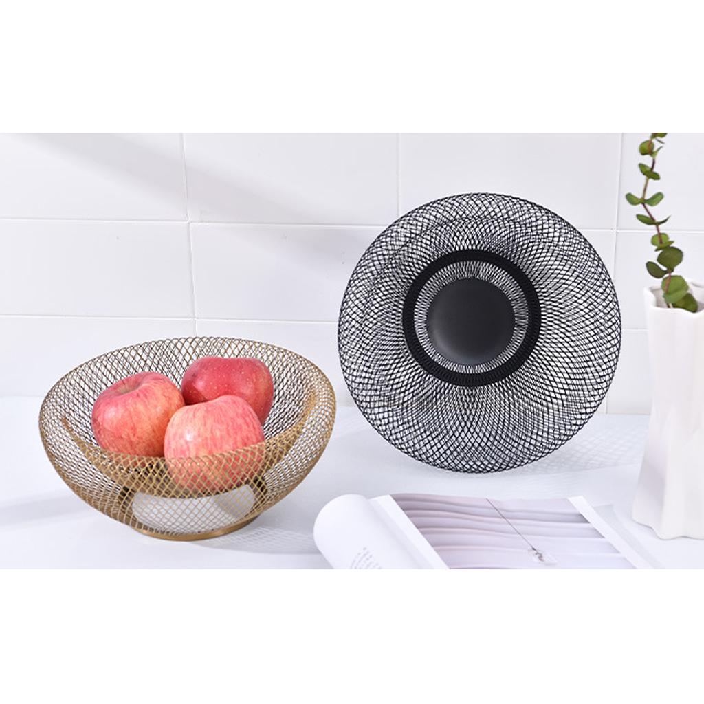 Metal Countertop Fruit Basket Holder Simple Line Fruit Storage Basket for Kitchen Table Living Room Decor
