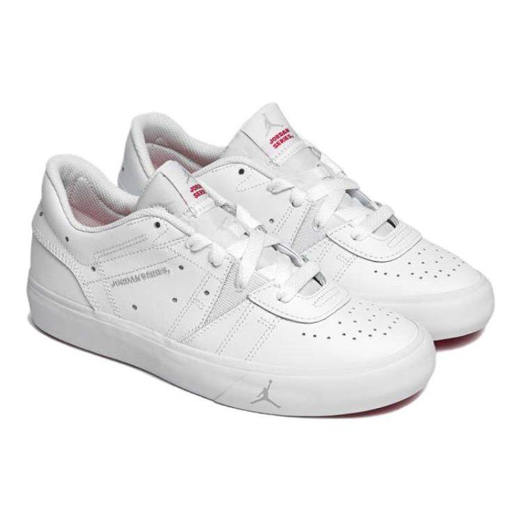 Jordan Series White University Red Polyester Slip Resistant Cushioning Abrasion Resistant Low Top Skateboard Shoes DN1857-100