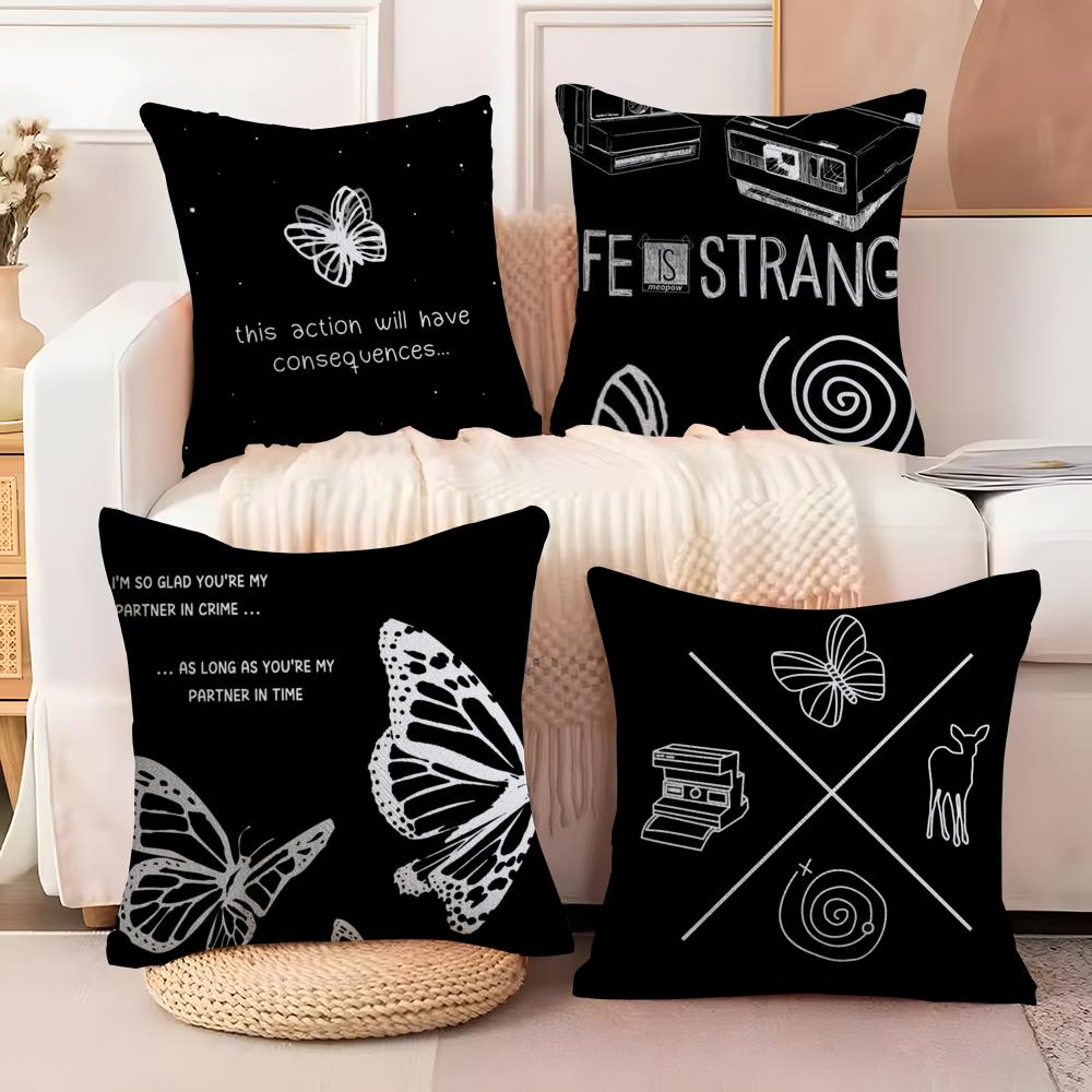 LLife Is Strange Cushion Cover Soft Plush Fabric DoubleSided Printed Sofa Cushion Cover for All Seasons Home Decor Gift