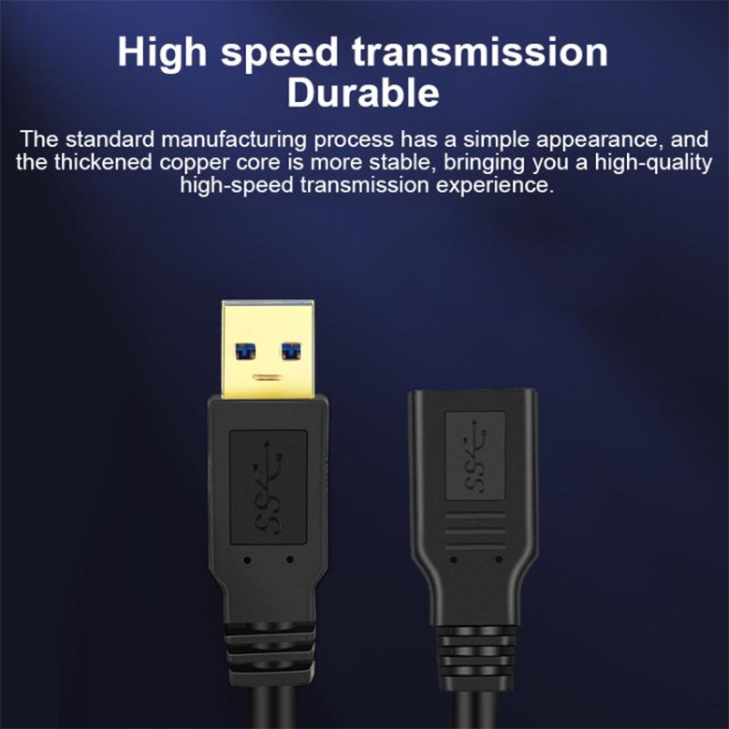 1m PVC Cord USB 3.0 Female to USB 3.0 Male Connection Line Data Transfer Cable
