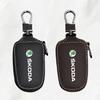 LQLT3 Leather Car Key Case Keychain for Skoda Kodiaq Rapid Fabia Enyaq Superb Octavia Karoq Key Cover Protector Bag Accessories
