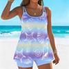 Women's Swimwear Tankini 2 Piece Swimsuit Leisure Vacation  Print Vacation Bathing Suits