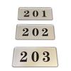 Seagron Room Number Stylish X 8 Cm X Cm Plates, Acrylic, 3.5 0.2 (201+202+203, Silver)