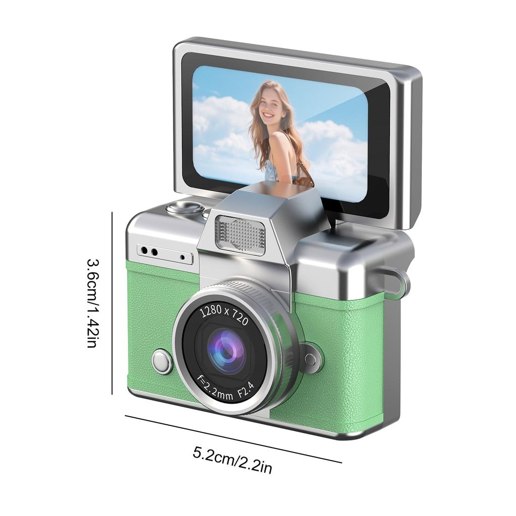 Daumen Schlüsselanhänger Kamera 1,47 Zoll Klappbildschirm Retro CCD Mini Digitalkamera HD Sehr Kleine Camcorder Tragbarer Videorekorder Geschenk