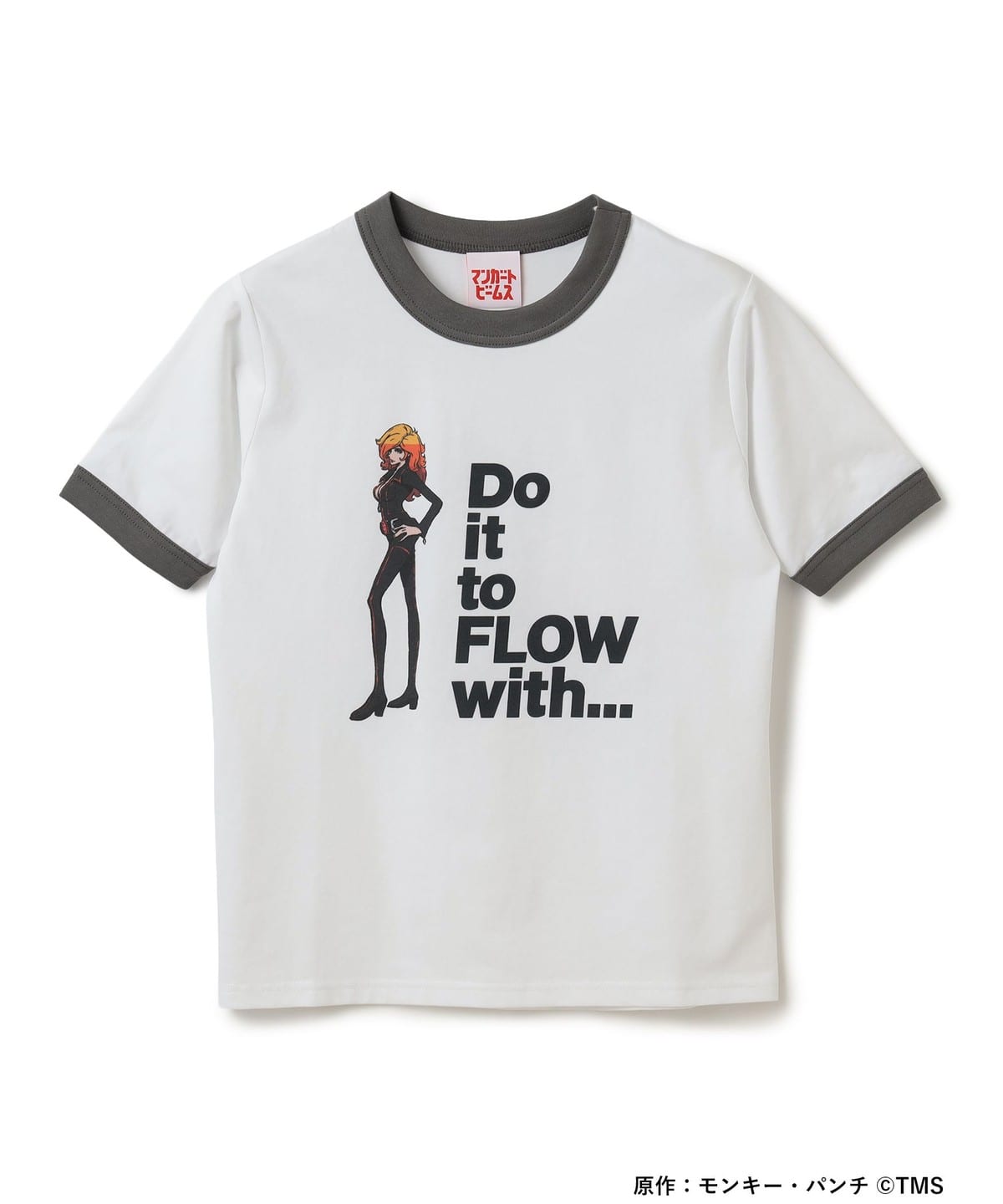 BEAMS MANGART Lupin III Ringer T-Shirt Men White Red Anime Japan XS