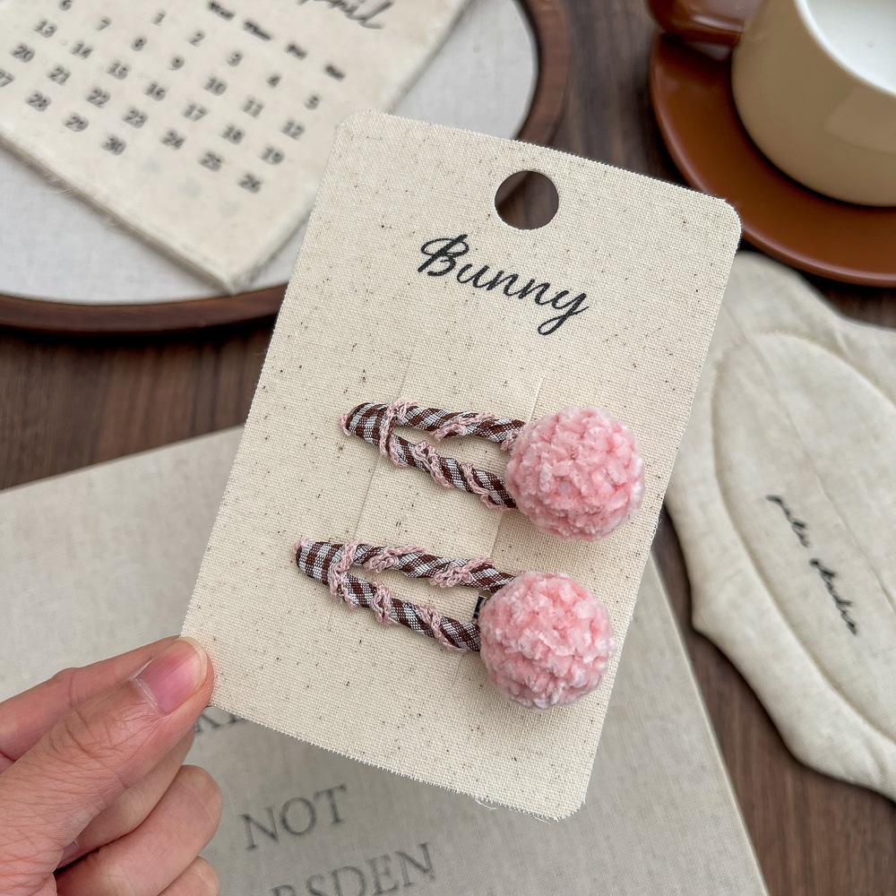 Cartoon Children's Hairpins Fabric Knitted Cute Girl Barrettes Bangs Side Clip Hairpin Hair Clip Kids Headwear Hair Accessories