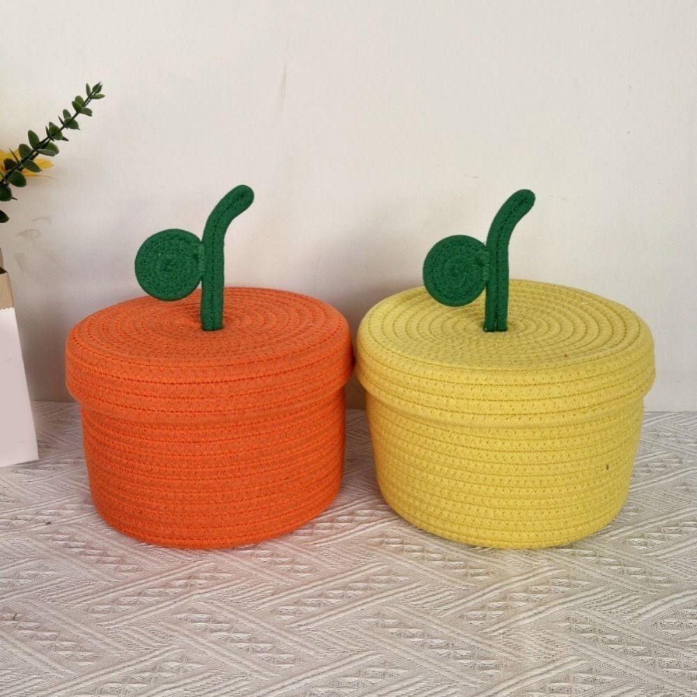 Large Capacity Cotton Rope Storage Basket Decorative Sundries Storage Basket Bedroom