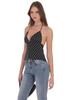 European & American Style Spaghetti Strap Polka Dot Lace-Up Halter Tank Top - Sexy, Slimming, Short Style for Women (2025)