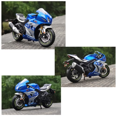 HTLNUZD 1/18 Scale Racing Motorcycle Alloy Model Suzuki GSX-R1000 R Static Diecast Vehicle Collectible Display Gift