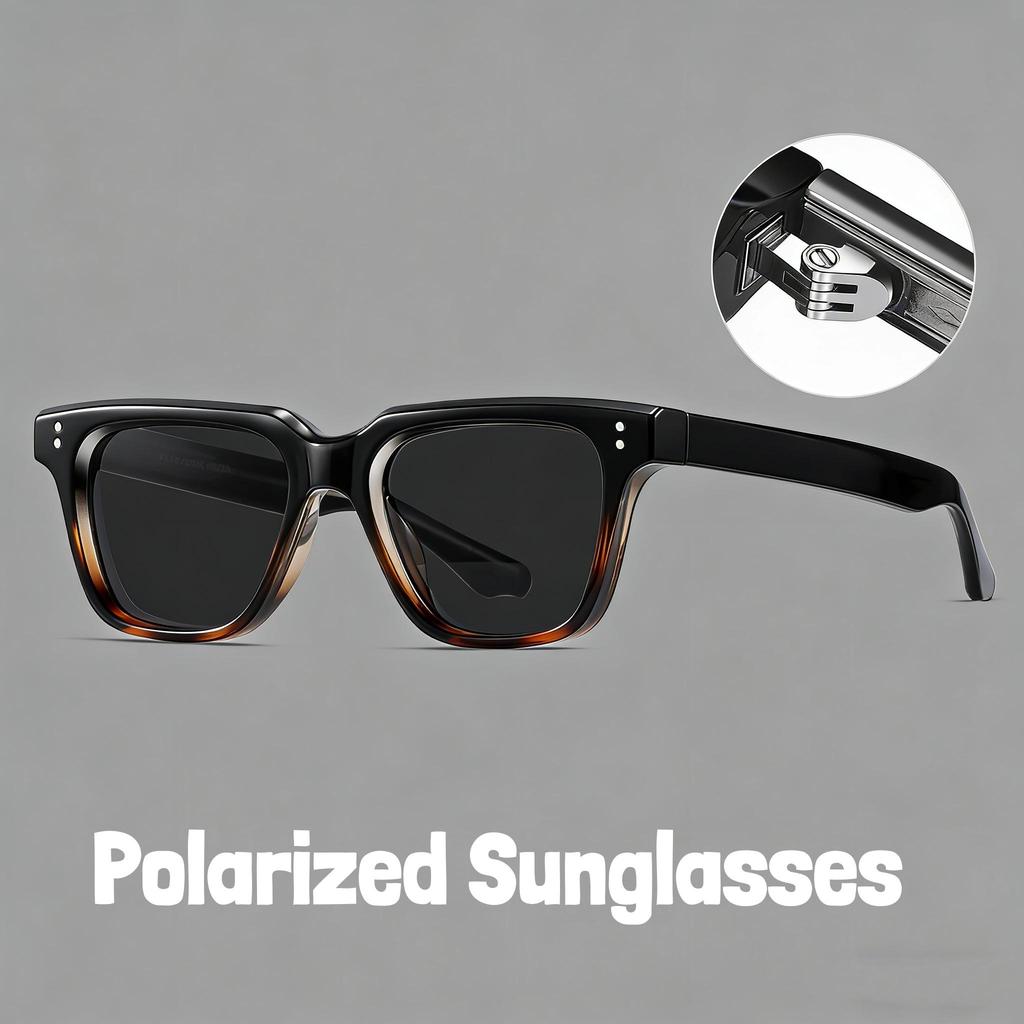 Propionic Acid Pin New Design Polarized Sunglasses High Quality Square Frame Unique Trend UV Protection Eyewear Unisex Goggles