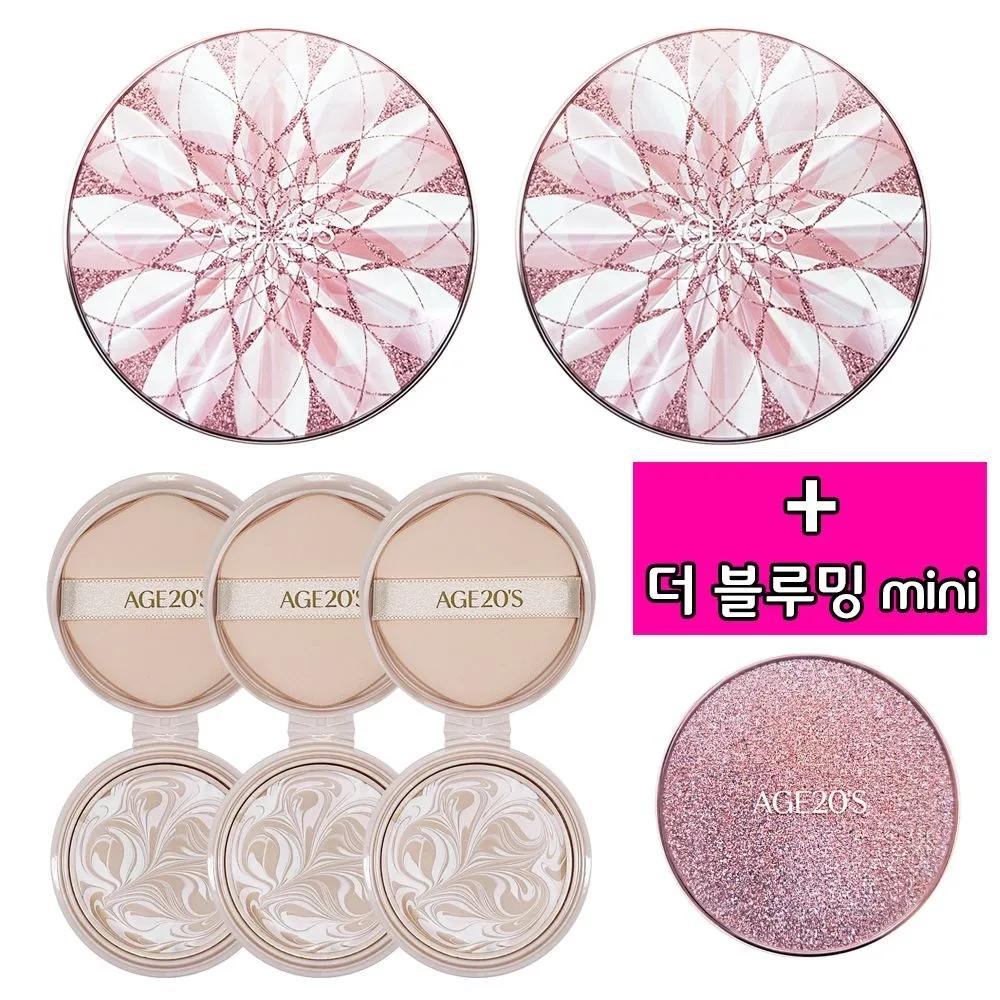 Age 20 s AGE20s Pact Essence Cover Pact The Blooming 2 Main Products, 3 Refills, Mini Pact Pink No. 21
