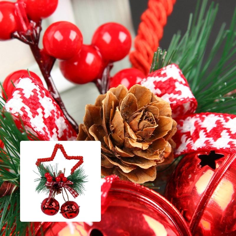 DIY Christmas Star Bells User friendly Plastic Metal Hanging Decors For Festival Parties Window Displays