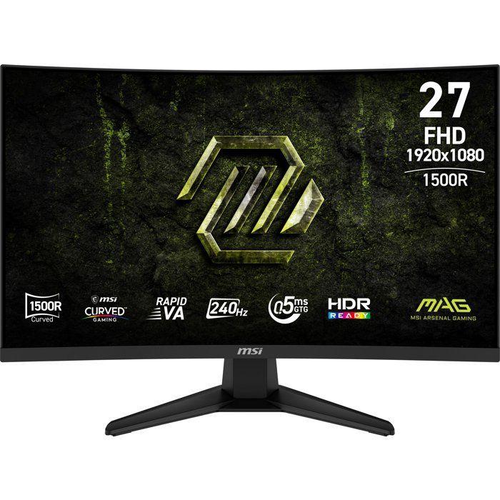 Curved Gaming PC Monitor - MSI - 27'' - FHD - 240Hz - VA Panel - 0.5 Ms - RAPID VA