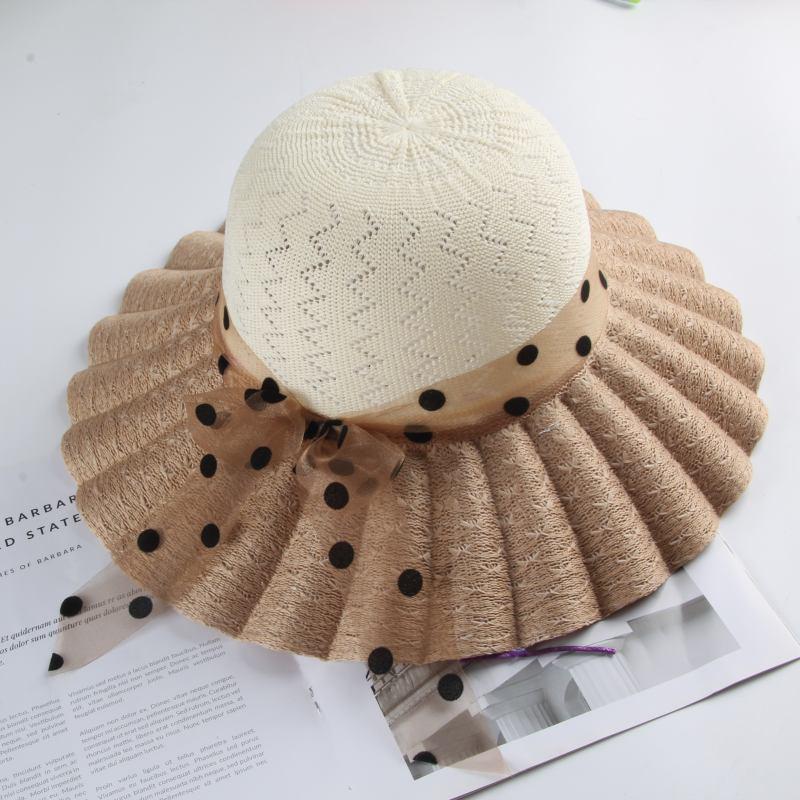 Women's Fashionable Sun Protection Wide Brim Straw Hat for Summer Beach and Scenic Outings