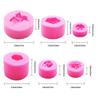 6pcs Creative Flower Rose Peony Rose Sugar Soft Clay Gypsum Cake Modeling Bean Paste Cake Silicone Mold Home Decoration Ornament