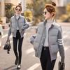 Design knitted cotton jacket padded clothes women's winter 2025 new down padded jacket thickened warm bread jacket