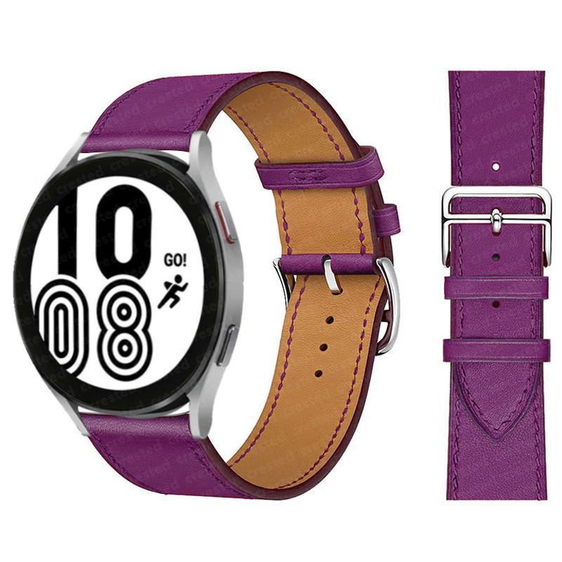 Hermes Leather Strap for 20/22mm Huawei GT, Samsung Galaxy, Garmin Venu