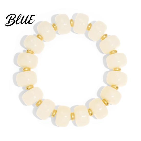 Shiny Luster Bracelet Boho Beaded Bracelets Colorful Acrylic Beads Adjustable