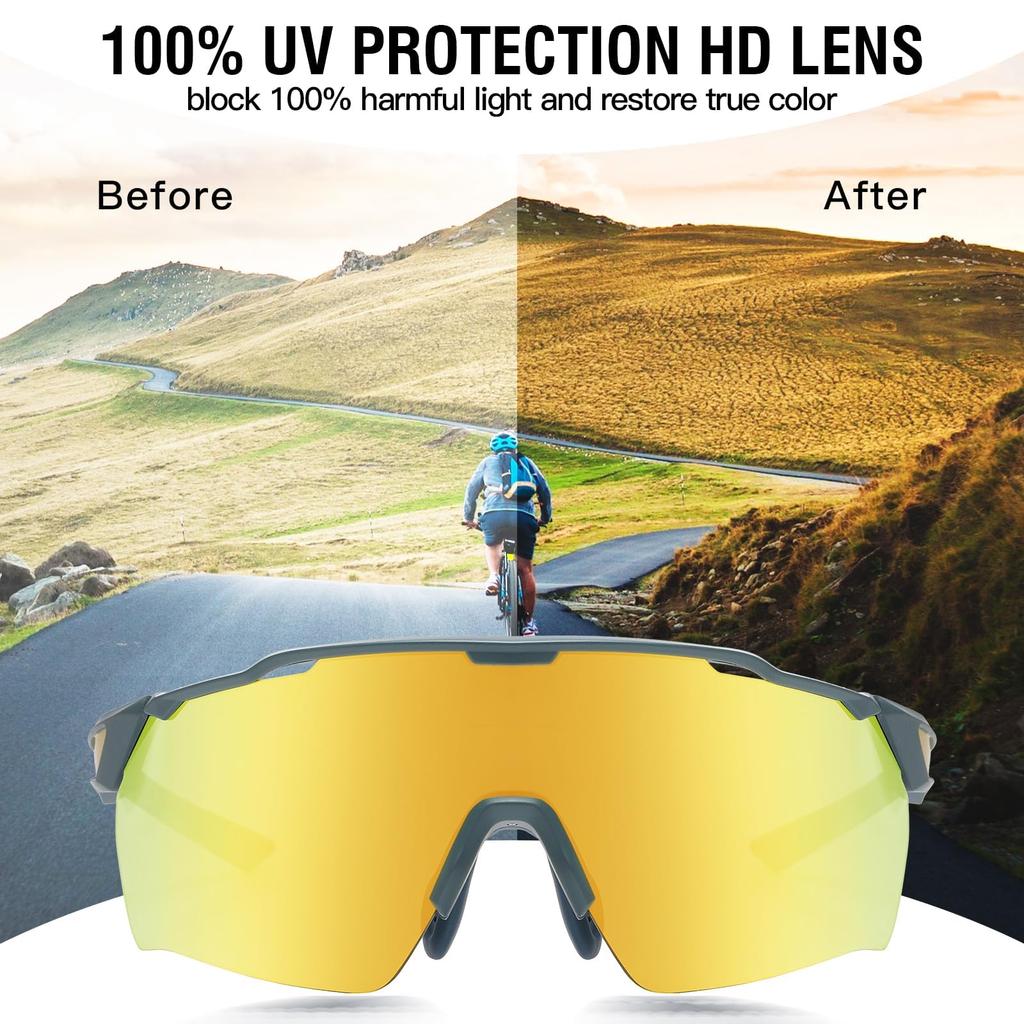 Óculos de Sol Esportivos Polarizados UV400 Adequados para e 0038 [DUCO] Masculinos, Proteção, Ciclismo, Baseball, Tênis, Dirigir, Corrida, Pesca, Golfe,