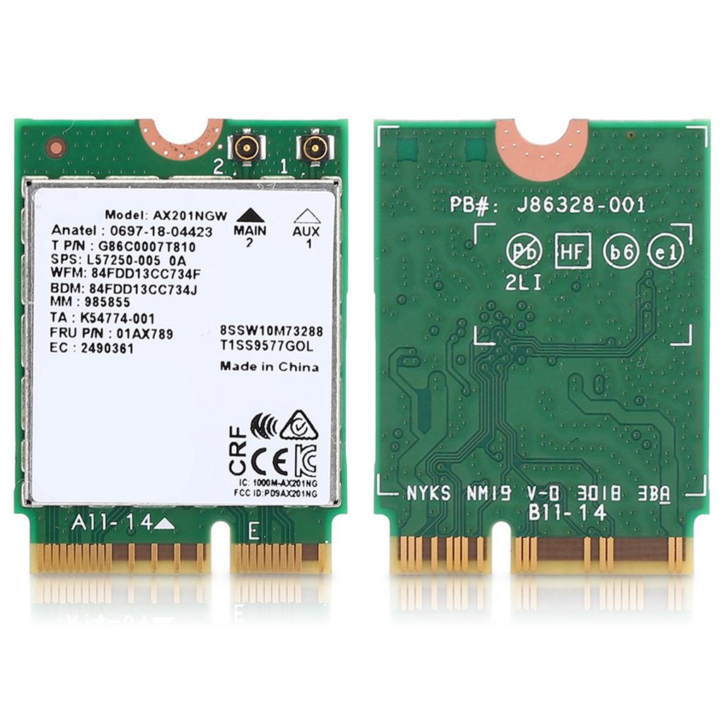 Sieťová karta pre Intel AX201NGW WIFI 6 Gigabit 2400M M.2.CNVio2 Rozhranie pre Bluetooth 5.0