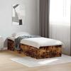 Floor Bed Frame Smoked Oak 80 x 200 cm Engineered Wood