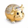 Cofrinho de Touro Economia Tonalizada Caixa de Dinheiro Decorativa para Colecionadores, Crianças, Mesa, Estante,