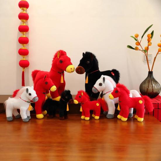 Horse Doll National Style Fabric Texture Auspicious Meaning Horse Figure Year of The Horse Blessings Soft Doll Toy