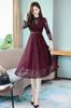 Long Midi Perfect for Party and Formal Beautiful [Chubikime] Women's All-Lace Dress, Sleeves, Length, A-Line, Lined, Belted, Slimming, Weddings,