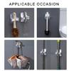 Set of 4 Wall Hanging Mop Holders Self Adhesive Grip Hangers for Brooms Practical Organizers for Household Tools