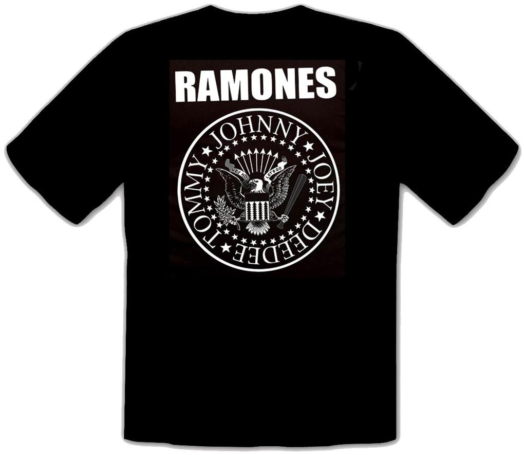 Ramones HEY HO LETs Go Logo Musica Rock T-shirt Nera per Bambini 279SWKids