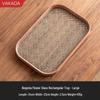 VAKADA Glass Rectangular Serving Tray