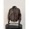 Men's Trendy American Retro PU Leather Lapel Jacket for Spring & Fall