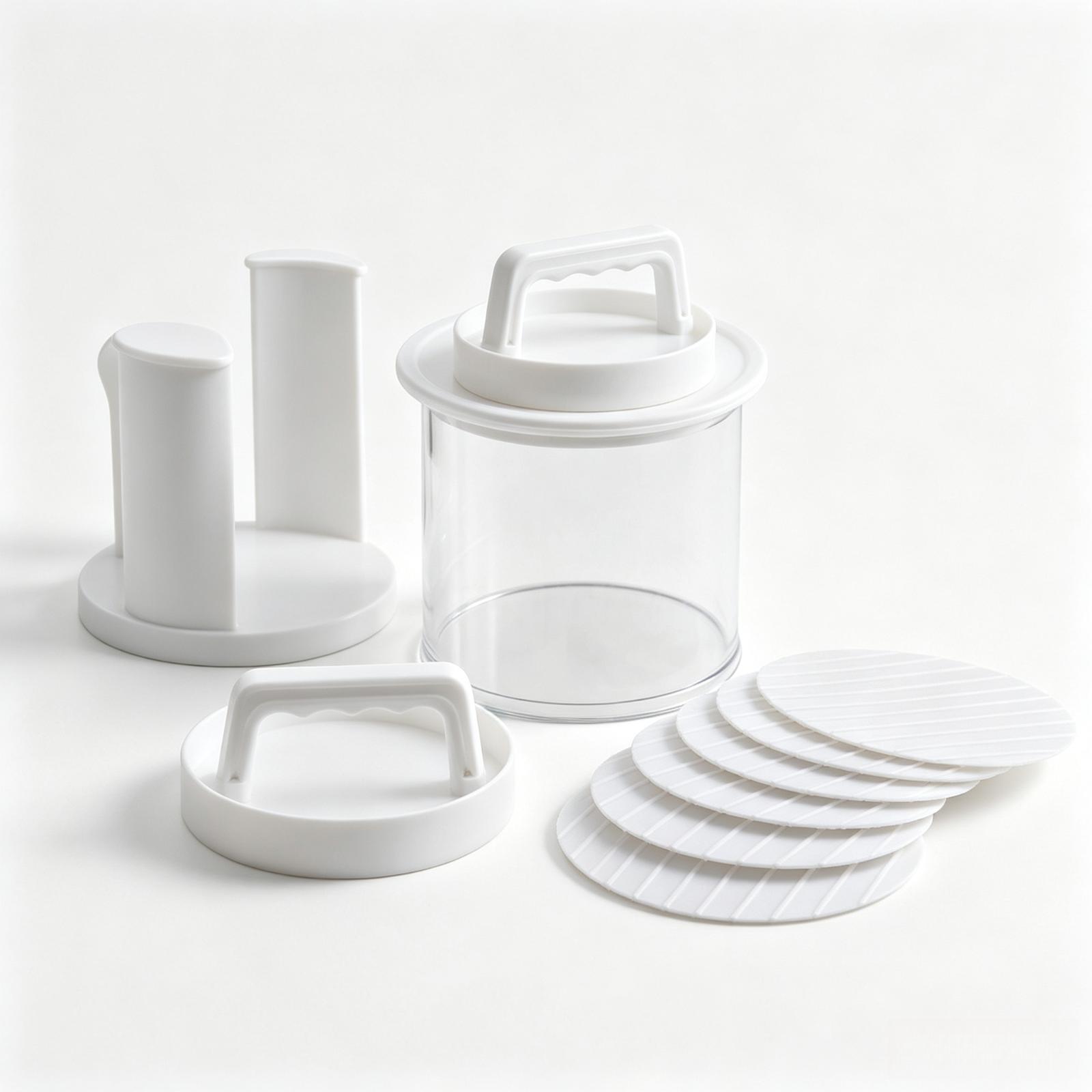 Burgerpresse-Set mit Formen für Grillpartys und Familienfeiern One Size white
