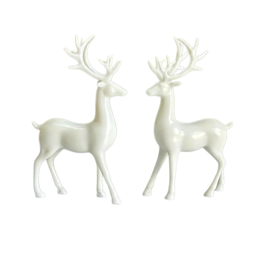 Sitting/Standing Position Deer Desktop Ornament Creative Christmas Deer Statue Office Desktop