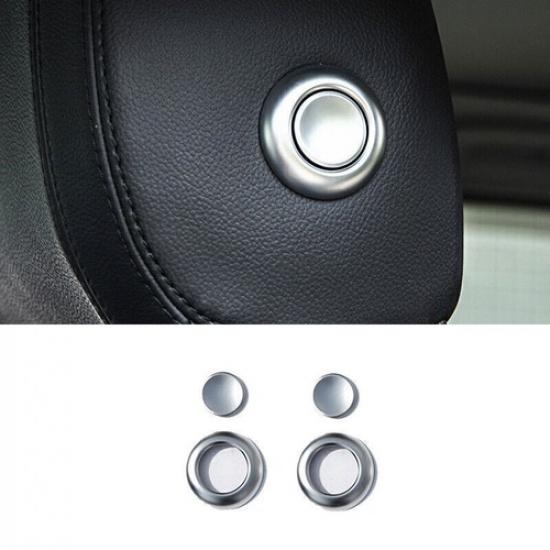 Seat Headrest Button Ring Cover Trim For Defender 110 - GL Matte Silver