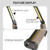 Double-sided COB folding work light strong magnet 3 light sources strong light emergency flashlight maintenance light