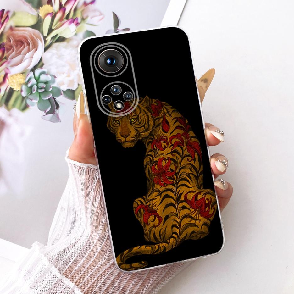Für Honor 50 Pro Hülle RNA-AN00 Niedlicher Löwe Mode Bemalte Abdeckung Weiche Silikon Handyhülle Für Honor 50 Honor50 Pro Rückseite Taschen