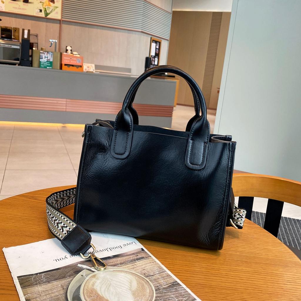 Cowhide Women's Bag, One Shoulder Crossbody Handbag.