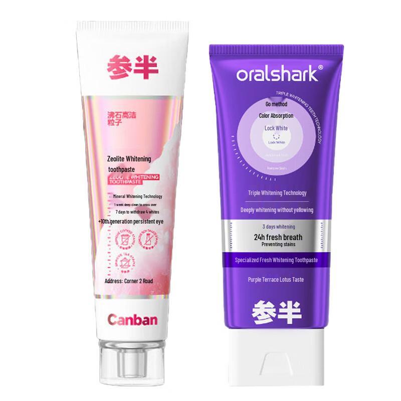 Canban Zeolite & Fresh Whitening Toothpaste Duo