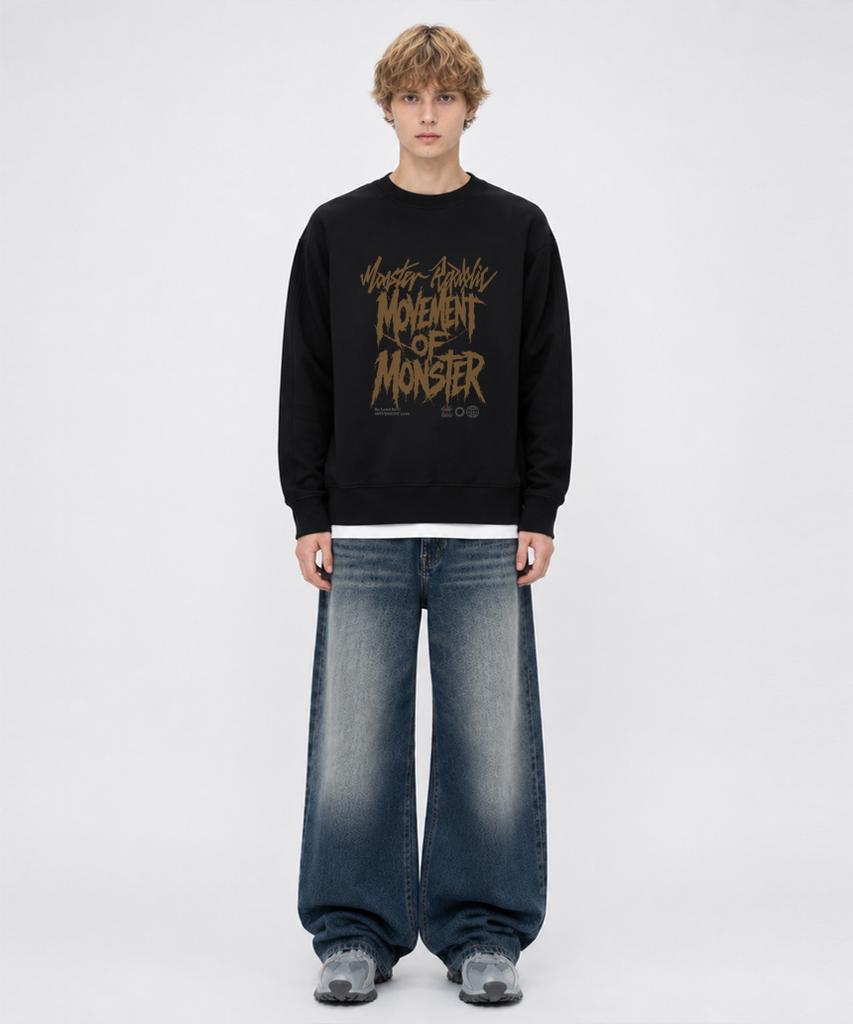 MONSTER REPUBLIC Rogue Movement Brown Sweatshirt Black_3199