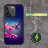 Hummingbird and Flowers Phone Case For iPhone 17,16,15,14,13,12,11,Pro,Max,Plus,Mini,SE Magsafe Magnetic Wireless Charging