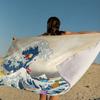 Japanese Wave Art Towel Microfiber Beach Towel Absorbent Quick dry Soft Yoga Swimming Resort Mountain Climbing Towel