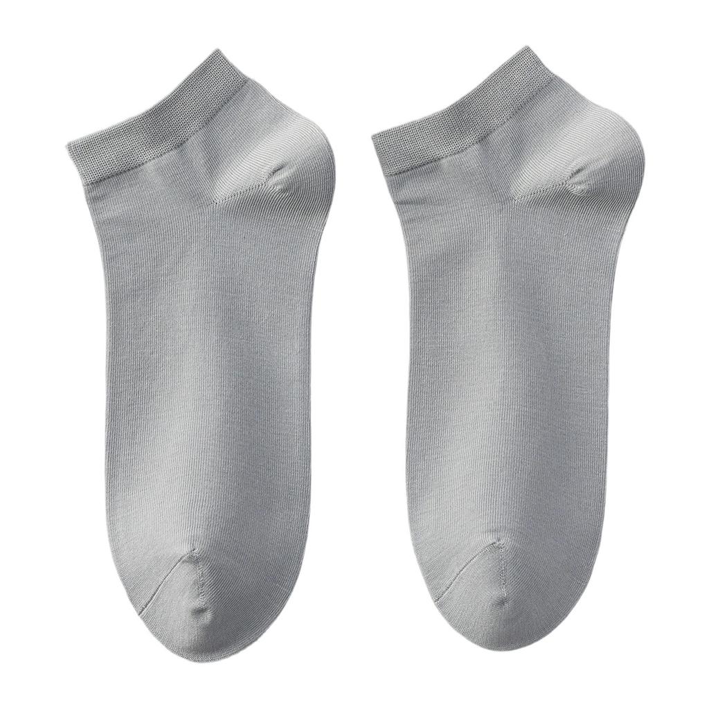 Men's Short Socks for Spring and Summer, Made of Pure Cotton, Odor-resistant, Breathable and Sweat-absorbent, White Boat-shaped Socks