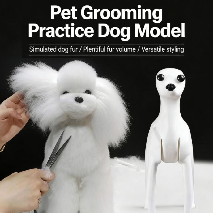 Peluca de Práctica para Peluquería Canina de Cuerpo Entero Esqueleto Modelo Opcional De Fibra Sintética Lisa Para Peinar Y Recortar