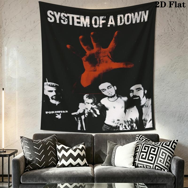 system of a down Wall Tapestry Aesthetic Wall Hanging Printed Fabric Blanket Decorative Tapestries for Bedroom Living Room Home Decor