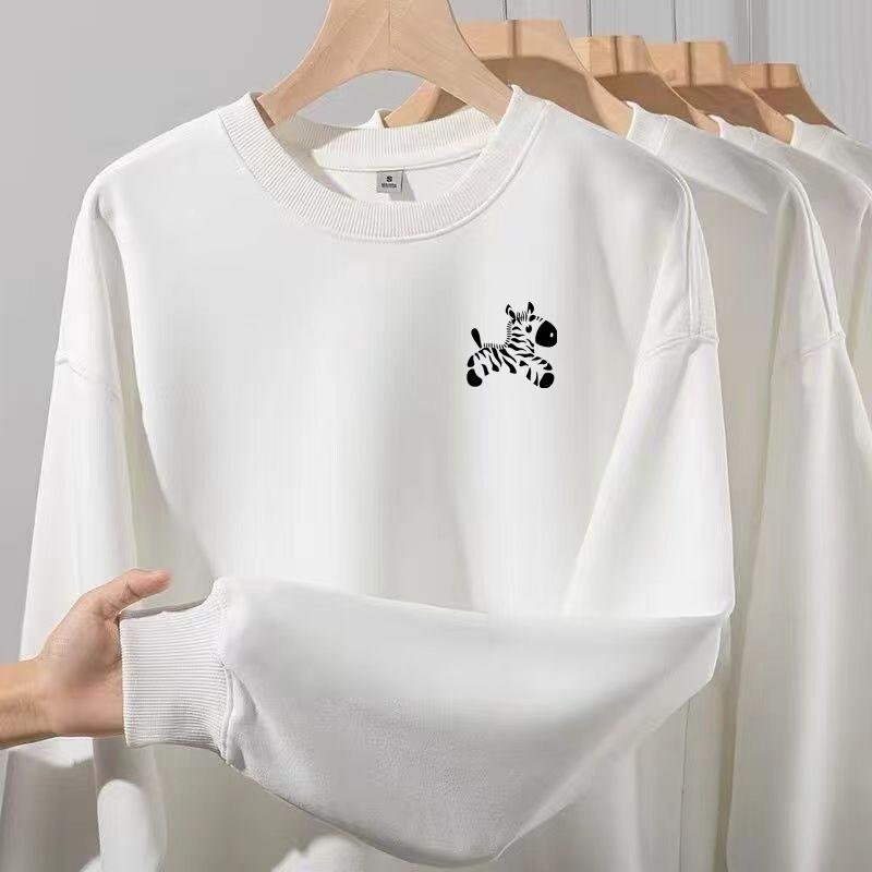 2026 Spring/Autumn Horse Print Unisex Sweatshirt - Trendy Round Neck Long Sleeve Top